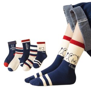 Tất Cotton Nam Trẻ Em Mùa Thu Đông Dài Đến Bắp Chân Không Xương Thời Trang Thể Thao Trẻ Em Và Thanh Thiếu Niên Tất Cotton Trẻ Em