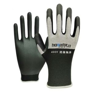 Electrical Insulated Rubber Gloves Electrician Class 00 Max. Use Voltage 400V-500V