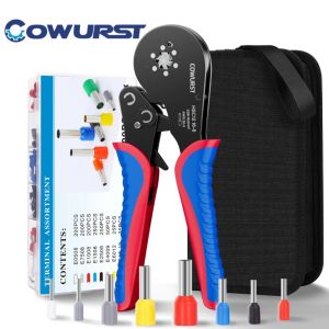 Electricians Tubular Terminal Crimping Pliers HSC12 16-6 Labor Saving Tool Set for 0.08-16mm² Wiring Crimping