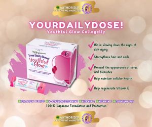 Youthful Glow Collagelly Anti-Aging Supplement with Collagen Vit C Vit E CoQ10 - Made in Japan