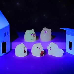 Mô hình heo hồng trong suốt (có dạ quang - sáng trong chỗ tối) trang trí keycap tiêu cảnh terrarium DIY