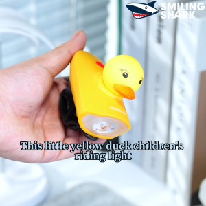 Nụ Cười Cá Mập Qxd501 LED Xe đạp trẻ em Ánh Sáng 4 Chế Độ Với Sừng Siêu xe đạp phát sáng Ánh Sáng Loại C Có Thể Sạc Lại Xe Đạp Ánh Sáng Phía Trước Không Thấm Nước Ngoài Trời Đêm Đi Xe Đạp