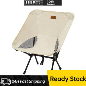 JEEP SPIRIT 1941 ESTD Outdoor Exquisite Camping Folding Chair Portable Fishing Backrest Light Space Chair