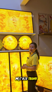 Hào Quang Trúc Chỉ In Phòng Thờ CHÂN THIỆN MỸ Đèn Phong Thủy Trang Trí Bàn Thờ Treo Tượng TC-HQ-316