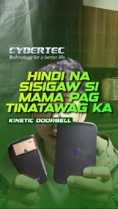 SELF-POWERED Wireless Doorbell CYBERTEC No Battery Required Doorbell | Kinetic Powered Self Powered | 60 Meters | 20 Ring Tones | 3 Levels of Volume | Water Resistant | SelfPowered