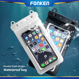 FONKEN Waterproof Phone Case Pouch Bag Double Hook Lanyard Mobile Smartphone Cover For Max 7.5 inch Phone