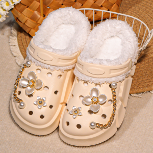 Girls Winter Slippers with Cotton Lining - Cute Cartoon Design Soft Sole Lightweight and Comfortable EVA Material Suitable fo