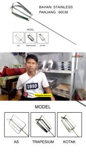 Pengaduk Besar Serbaguna Full  Sainless Asli Untuk Adonan Kue Sabun Semen Cat Dll.