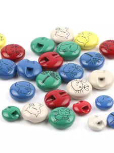 Colorful Cartoon Resin Buttons & DIY Handmade Small Nails for Children's Cardigans, Coats, Shirt Accessories, and Home Sewing Materials