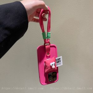 Rose Red Pillow Phone Case Holder Compatible with Apple 15Promax iPhone 14 Crossbody 13/15Pro Lanyard 12 Strap 14Pro Handheld 11 Female XS/XR Hand Rope 14Promax