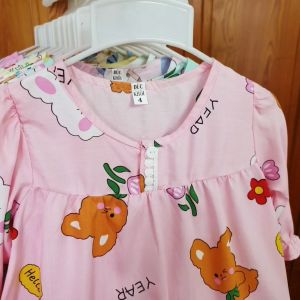 Bộ dài tay bé gái Size 2 (6-8kg) Tole/lanh 2 da loại 1 mềm mát. Được chọn mẫu.Có nút cài trước cổ áo