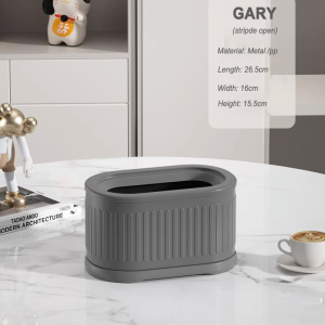 Mini press type tabletop trash can small counter‑top garbage bin desktop waste basket for bedroom office kitchen bathroom