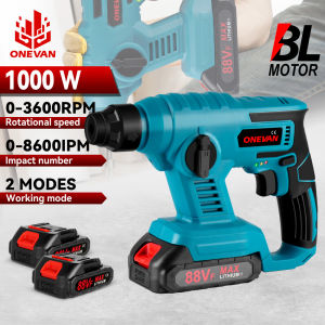 สว่านแบตไร้สาย สว่านโรตารี่ไร้สาย 3600RPM แบบมือถือชาร์จแบบไร้สายสว่านกระแทกไฟฟ้ามัลติฟังก์ชั่นสำหรับแบตเตอรี่ Makita 18V