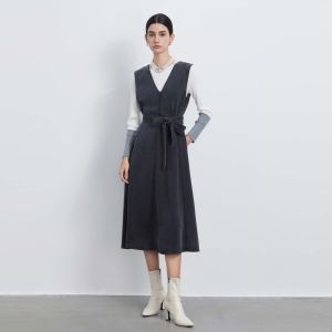 S·DEER | Bộ Đồ Ngực V Không Đều Ôm Sát Từ Lyocell