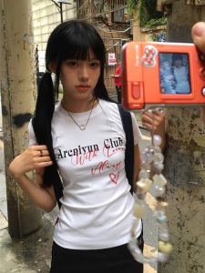 Áo Thun Cotton Tay Ngắn Màu Trắng Mùa Hè in Chữ Phong Cách Hàn Quốc Ôm Vừa Vặn Thời Trang Công Sở Đa Năng Cho Nữ