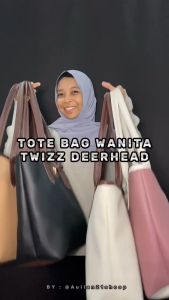 Totebag Wanita Kuliah Deerhead Logo Tas Handbag Besar Simpel