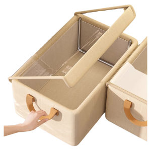 Clothes Storage Box For Home Wardrobe Clothing Pants Yang Li Foldable Finishing Box Drawer Fabric Steel Frame Storage Basket