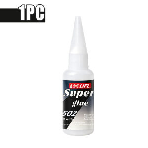 Loolifl-502-20Ml Instant Transparent Cyanoacrylate Medium Thick Viscosity Adhesive Food-Safe Ca Glue for Shoe Repair Leather Ceramics Plastic Glass Metal Aquariums Rubber Pottery Model Crafts