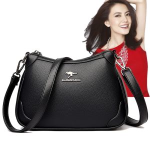 Genuine Leather Single Shoulder Bag Womens Handbag 2025 New Style Ladies Bag Middle-Aged Moms Soft Leather Dumpling Crossbody Bag for Grandma