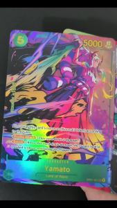Bandai | DIY Proxy One Piece TCG English OP01-121 Yamato Alternate Art SP SEC Character Green Game Collection Card Toy
