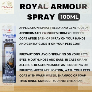 Royal Armour Spray (Royal Tail Essentials Tick and Flea Control Spray) 100ml