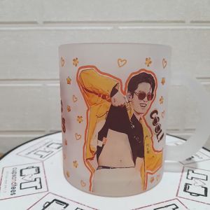 Jeon Jungkook Mug BTS Mug We Want To Focus on Jungkook with Bamboo Lid and Coaster