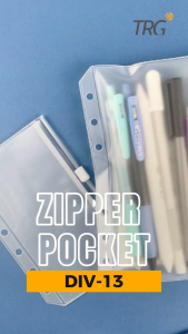 TRG Zipper Plastic Pocket Binder Note Divider B5 A5 A6 A7 DIV-13 - Pouch Pembatas Plastik Loose Leaf Tempat Alat Tulis TRG