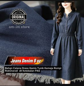 Kain Jeans 8 oz Grade A eceran untuk Celana Jeans baju kemeja jaket topi rompi Daster blazer dress longdress backdrop tas sepatu Overall tunik dsb.