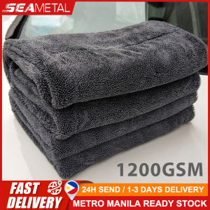 🇵🇭 SEAMETAL 1200GSM Double Sided Car Towel Car Detailing Twisted Braid Cloth Super Absorbent Rag for Car Home Washing Accessories