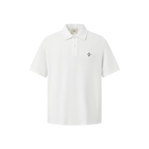 CHINISM | Cooling Pearl Ground Fabric Embroidered Mens Polo Shirt