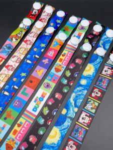 No-Trace Mask Strap Wide 1.5cm Anti-Loss Adjustable Neck Strap for Face Mask Drop Prevention Extendable Ear Loops Home Fabric