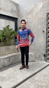 ATASAN KEMEJA BATIK PRIA LENGAN PANJANG SLIMFIT
