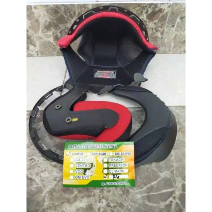 0Busa helm nhk R6 kancing besi full set busa tebel dan nyaman di pakai ...