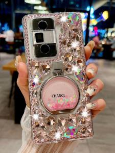 Luxury Diamond Embedded Folding Screen Phone Case for Huawei Honor Magicvs3 V2rsr Vpurse Womens Full Cover Anti-fall Stand High End Fashion