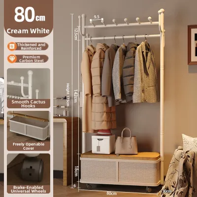 YOUDIANNIU | Moveable Home Use Clothing Rack & Dressing Mirror