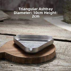 Retro Nostalgic Stainless Steel Ashtray Convenient Outdoor Living Room Metal High-End Feeling Personalized Creative Ashtray
