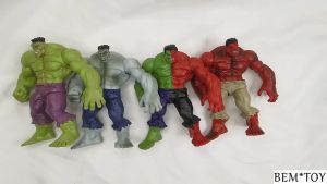 Action Figure HULK set isi 4 pcs - Set Miniatur Pajangan Mainan Marvel Superhero Topper Kue