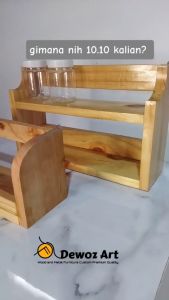 Rak Bumbu Dapur Gantung Unik Aesthetic - Free Toples