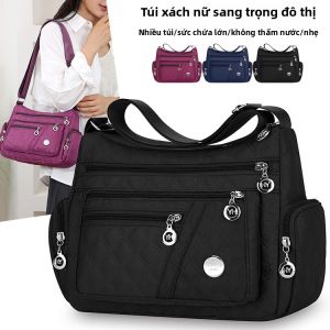 Túi Đeo Chéo Nylon Chống Thấm Nước Phong Cách Mới Đơn Giản Thời Trang Thường Ngày Cho Nữ Túi Đeo Vai Đa Năng Túi Xách Nữ