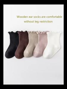 Stokin Bayi Stokin Kapas Musim Bunga dan Musim Gugur Stokin Puteri Bergolek Perempuan Selesa Bayi Tidak Mengetatkan Stokin Pertengahan Betis Kanak-kanak Stokin Pendek