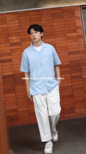 ANCSTR Kemeja Polos Linen Krinkle Oversized - Full Button