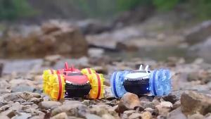 CONUSEA | 2.4G Amphibious RC Car Gesture Sensing Double-Sided Stunt Car Remote Control Shark Vehicle with Light Boy Toy Kid Christmas Gift