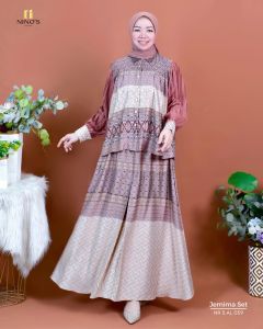 SETELAN ROK KEMEJA MODE JEMIMAH TERBARU BY NINOS 100%ASLI REAL