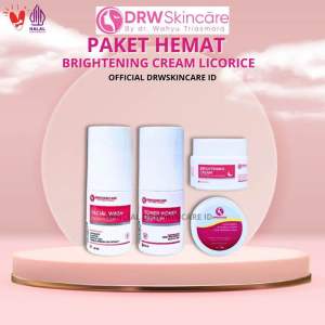 DRW SKINCARE PAKET FLEK HITAM BERAT BANDEL BRIGHTENING CREAM LICORICE