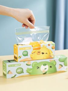 Túi Bảo Quản Thực Phẩm Dày Hoạt Hình Tự Dán Tủ Lạnh Túi Nhựa PE Dùng Một Lần Túi Đựng Đồ Dùng Ăn Uống Túi Đựng Đồ Dùng Gia Đình