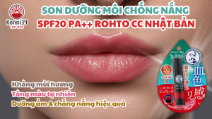 [MẪU MỚI] SON DƯỠNG MÔI CHỐNG NẮNG SPF20 PA++ ROHTO CC  NHẬT BẢN (TONE MÀU ĐỎ)