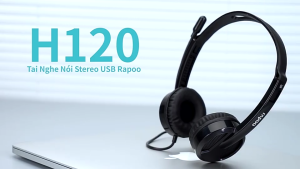 Rapoo USB Wired Stereo Headphone - Black H120