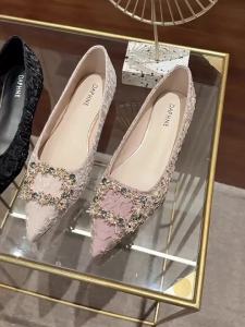 Daphne | Autumn New Design Pointed Crystal Soft Soled Flats
