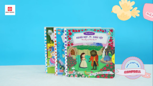 Sách Chuyển Động Tương Tác Kéo Trượt Đẩy -  Người Đẹp Và Quái Vật - Beauty And The Beast - Đinh Tị