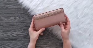 FOXER Dompet Kulit Sapi Dompet Panjang Mewah Tempat Kartu Kredit Dompet Koin